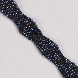Dark Blue Iris Triangle Wave Bracelet